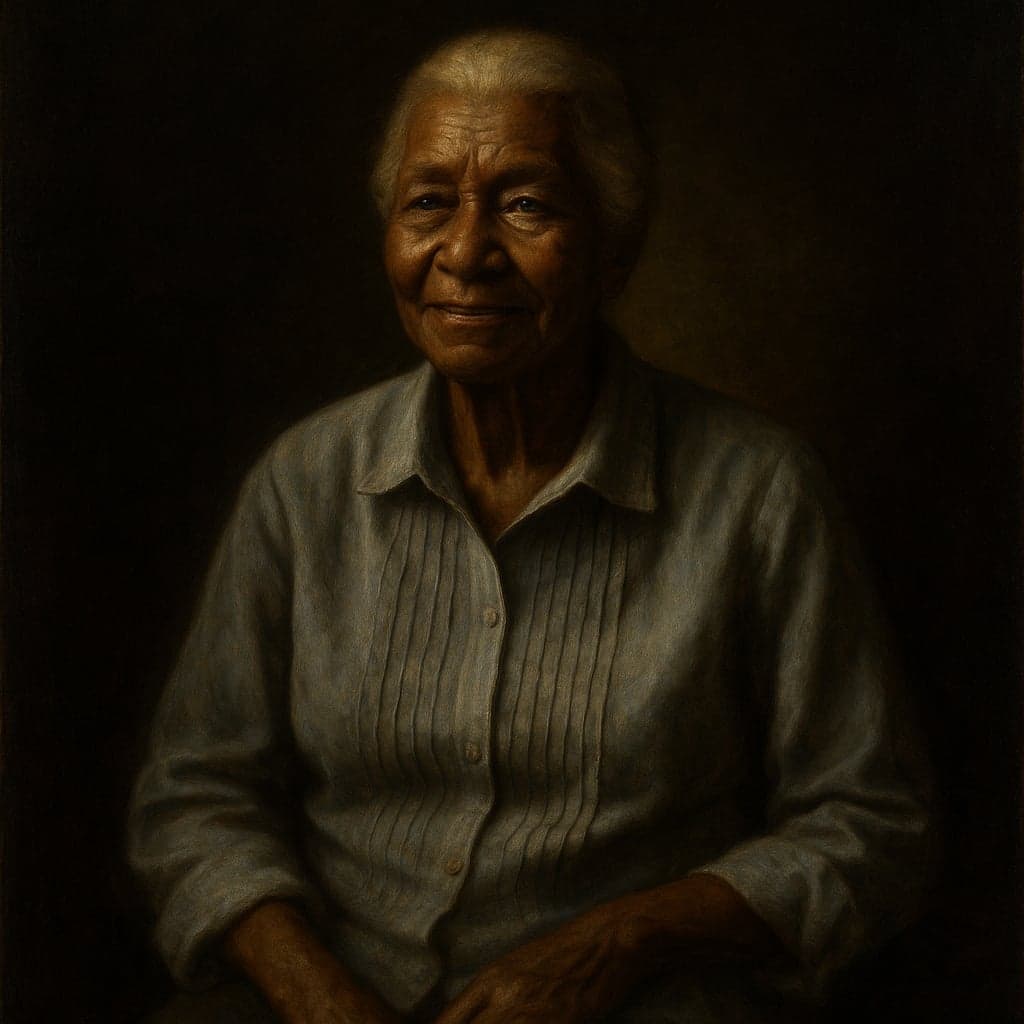 grandmother reimagined as Rembrandt Oil